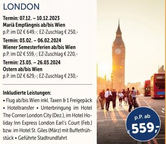 Gruber Reisen LONDON Angebot