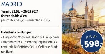 Gruber Reisen MADRID Angebot