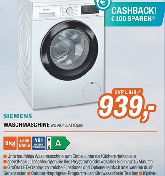 ETech SIEMENS WASCHMASCHINE WU14U4S5AT IQ500 Angebot