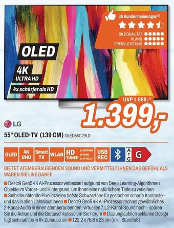 ETech LG 55" OLED-TV (139 CM) OLED55C29LD Angebot