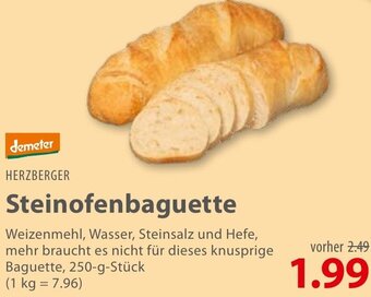 Basic HERZBERGER Steinofenbaguette Angebot