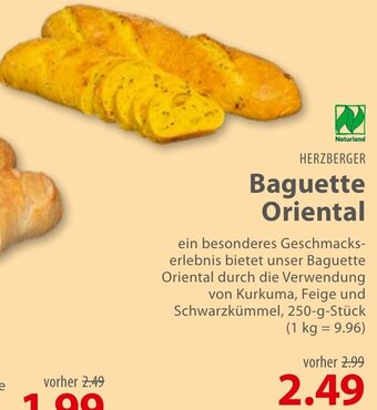 Basic HERZBERGER Baguette Oriental 250 g Angebot