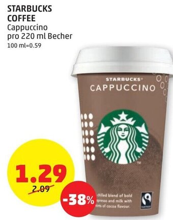 PENNY STARBUCKS COFFEE Cappuccino pro 220 ml Becher Angebot