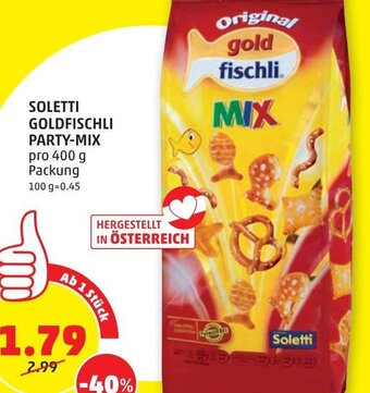 PENNY SOLETTI GOLDFISCHLI PARTY-MIX pro 400 g Packung Angebot