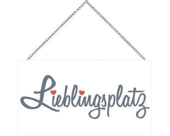 Hornbach Holzschild mit kette lieblingsplatz 13x23 cm Angebot
