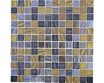Hornbach Glasmosaik tina 357 31,5x31,5 cm schwarz gold Angebot
