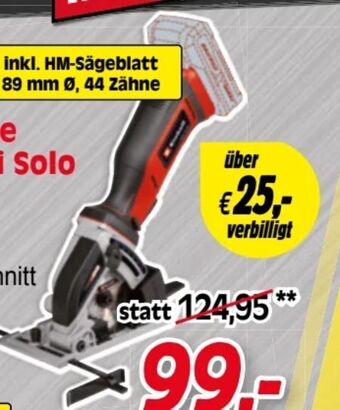 Zgonc Akku-mini-handkreissäge te-cs 18/89 li solo Angebot