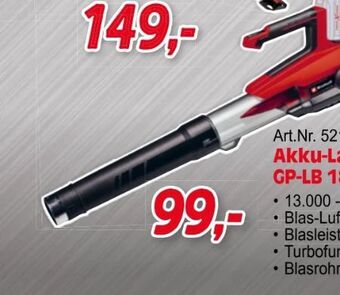 Zgonc Akku-laubbläser gp-lb 18/200 li e solo Angebot