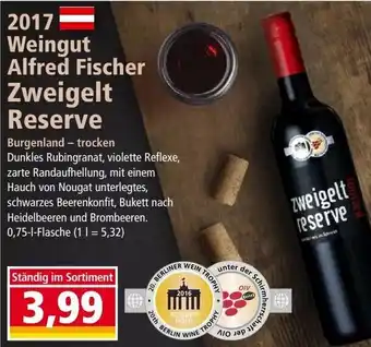 Norma 2017 Weingut Alfred Fischer Zweigelt Reserve Angebot