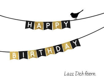 Hornbach Postkarte happy birthday girlande 14,8x10,5 cm Angebot