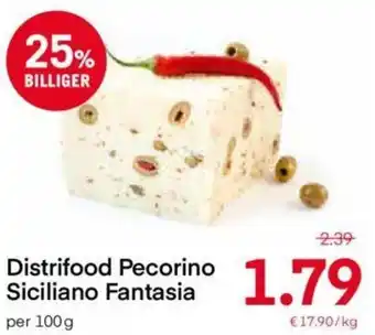 MPreis Distrifood Pecorino Sicilliano Fantasia 100g Angebot