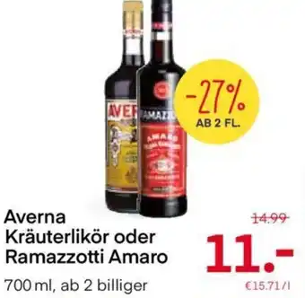 MPreis Averna Kräuterlikör Oder Ramazzotti Amaro 700ml Angebot