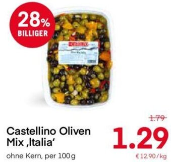 MPreis Castellino Oliven Mix Italia 100g Angebot