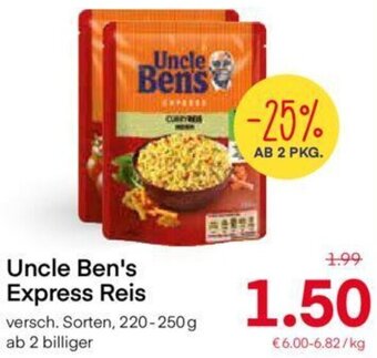MPreis Uncle Ben's Express Reis 220-250g Angebot
