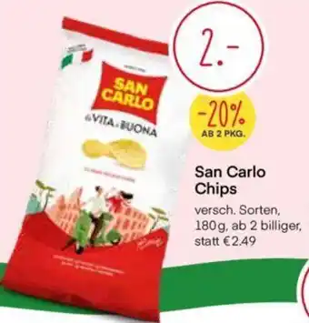 MPreis San Carlo Chips 180g Angebot