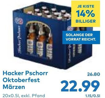 T&G Hacker Pschorr Oktoberfest Märzen 20x0.5L Angebot
