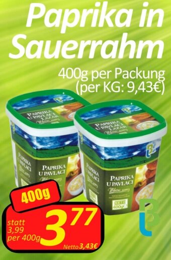 Wurstico Paprika in Sauerrahm 400g per Packung Angebot