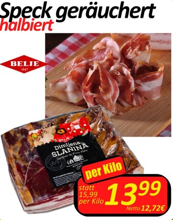 Wurstico Speck geräuchert halbiert per Kilo Angebot