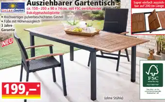 Norma Ausziehbarer Gartentisch 150-200x90x74cm Angebot