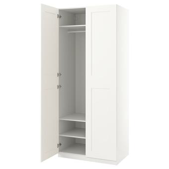 IKEA Pax / grimo kleiderschrank, weiß/weiß, 100x60x236 cm Angebot