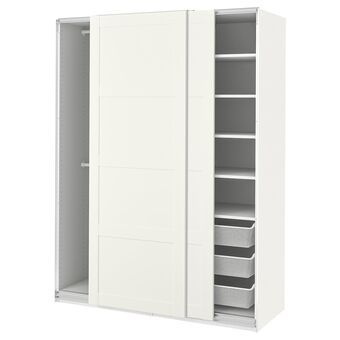 IKEA Pax / bergsbo kleiderschrank, weiß/weiß, 150x66x201 cm Angebot