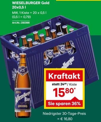 Lagerhaus Graz Land WIESELBURGER Gold 20x0,5 L Angebot