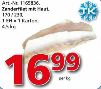 Lagerhaus Graz Land Zanderfilet mit Haut, per kg Angebot