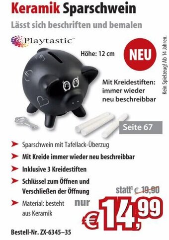 Pearl Keramik Sparschwein Angebot