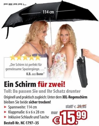 Pearl Ein Schirm für zwei! Angebot