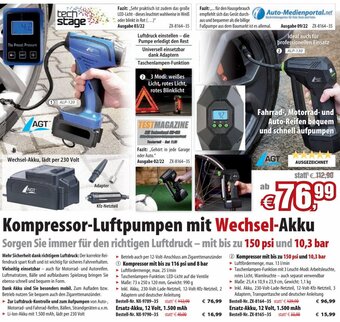 Pearl Kompressor-Luftpumpen mit Wechsel-Akku Angebot