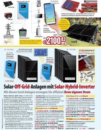 Pearl Solar-Off-Grid-Anlagen mit Solar-Hybrid-Inverter Angebot