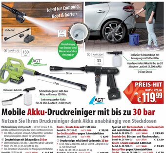 Pearl Mobile Akku-Druckreiniger mit bis zu 30 bar Angebot