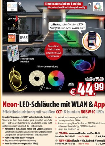 Pearl Neon-LED-Schläuche mit WLAN & App Angebot