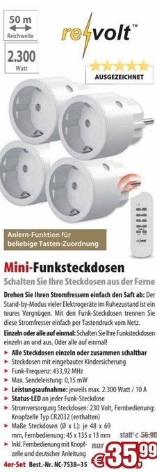 Pearl Mini-Funksteckdosen Angebot