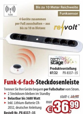 Pearl Funk-6-fach-Steckdosenleiste Angebot