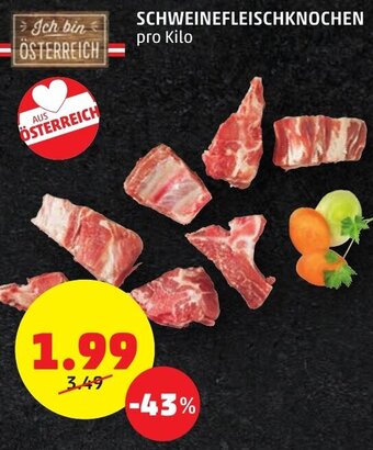 PENNY SCHWEINEFLEISCHKNOCHEN pro Kilo Angebot