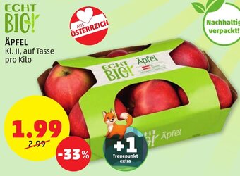 PENNY ÄPFEL Kl. II, auf Tasse pro Kilo Angebot