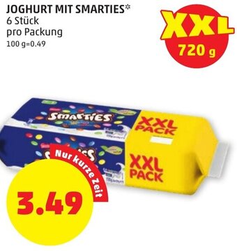 PENNY JOGHURT MIT SMARTIES 6 Stück Angebot