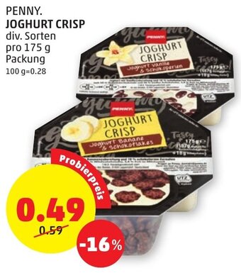 PENNY PENNY. JOGHURT CRISP div. Sorten pro 175 g Angebot
