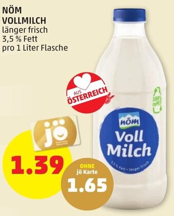 PENNY NÖM VOLLMILCH Angebot