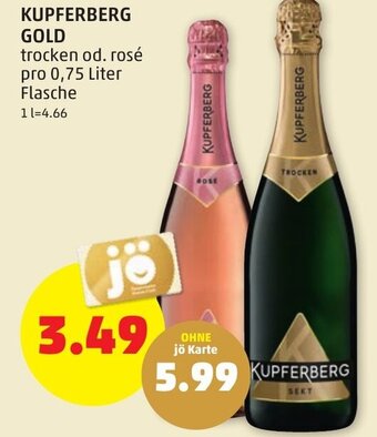 PENNY KUPFERBERG GOLD trocken od. rosé pro 0,75 Liter Flasche Angebot