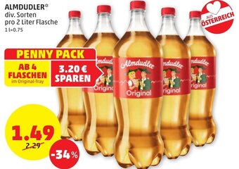 PENNY ALMDUDLER div. Sorten pro 2 Liter Flasche Angebot