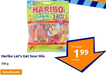 Action Haribo Let's Get Sour Mix 350 g Angebot