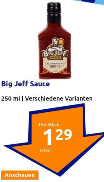 Action Big Jeff Sauce 250 ml | Verschiedene Varianten Angebot