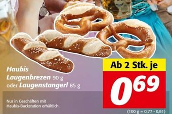 Nah&Frisch Haubis Laugenbrezen 90 g oder Laugenstangerl 85 g Angebot