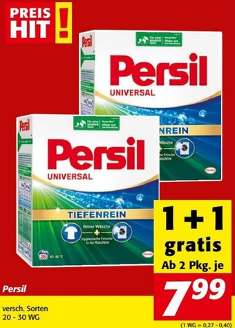 Nah&Frisch Persil versch. Sorten 20-30 WG Angebot