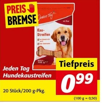 Nah&Frisch Jeden Tag Hundekaustreifen 20 Stück/200 g-Pkg. Angebot
