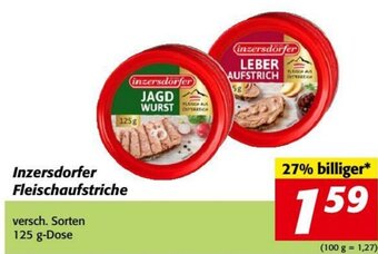 Nah&Frisch Inzersdorfer Fleischaufstriche 125 g Angebot