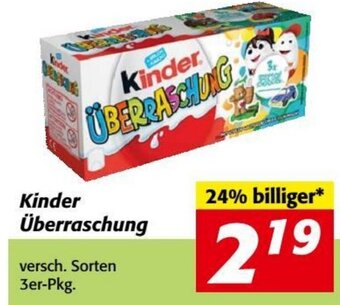 Nah&Frisch Kinder Überraschung versch. Sorten 3er-Pkg. Angebot