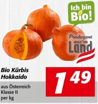 Nah&Frisch Bio Kürbis Hokkaido aus Österreich Klasse II per kg Angebot